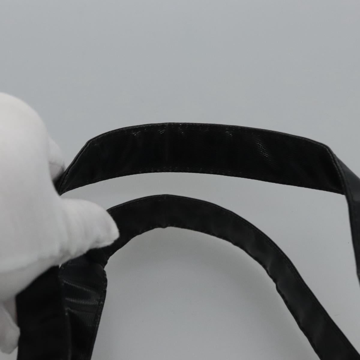 BURBERRY Blue Label Coated Canvas Black White Auth ti2895