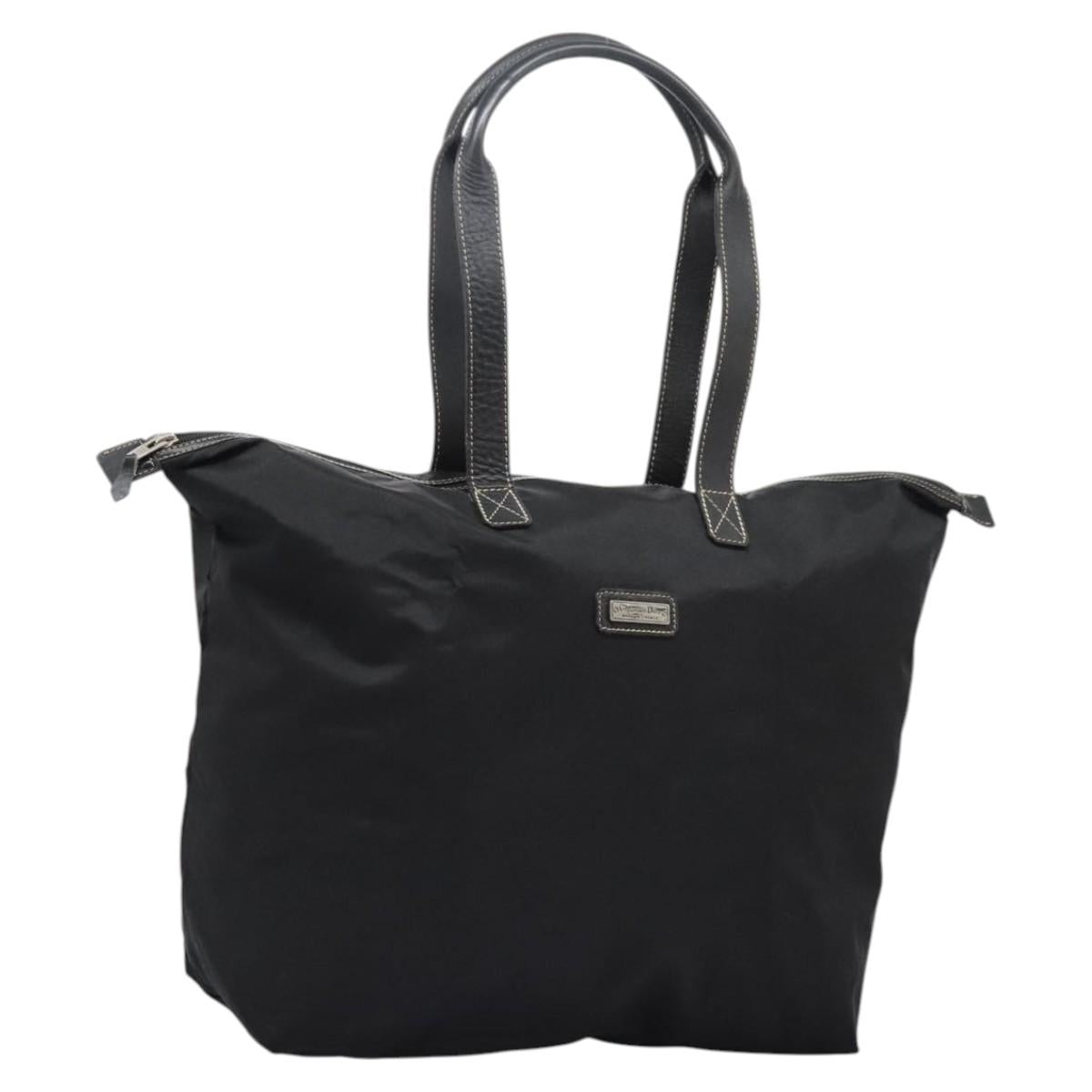 Christian Dior Tote Bag Nylon Black Auth ti2908