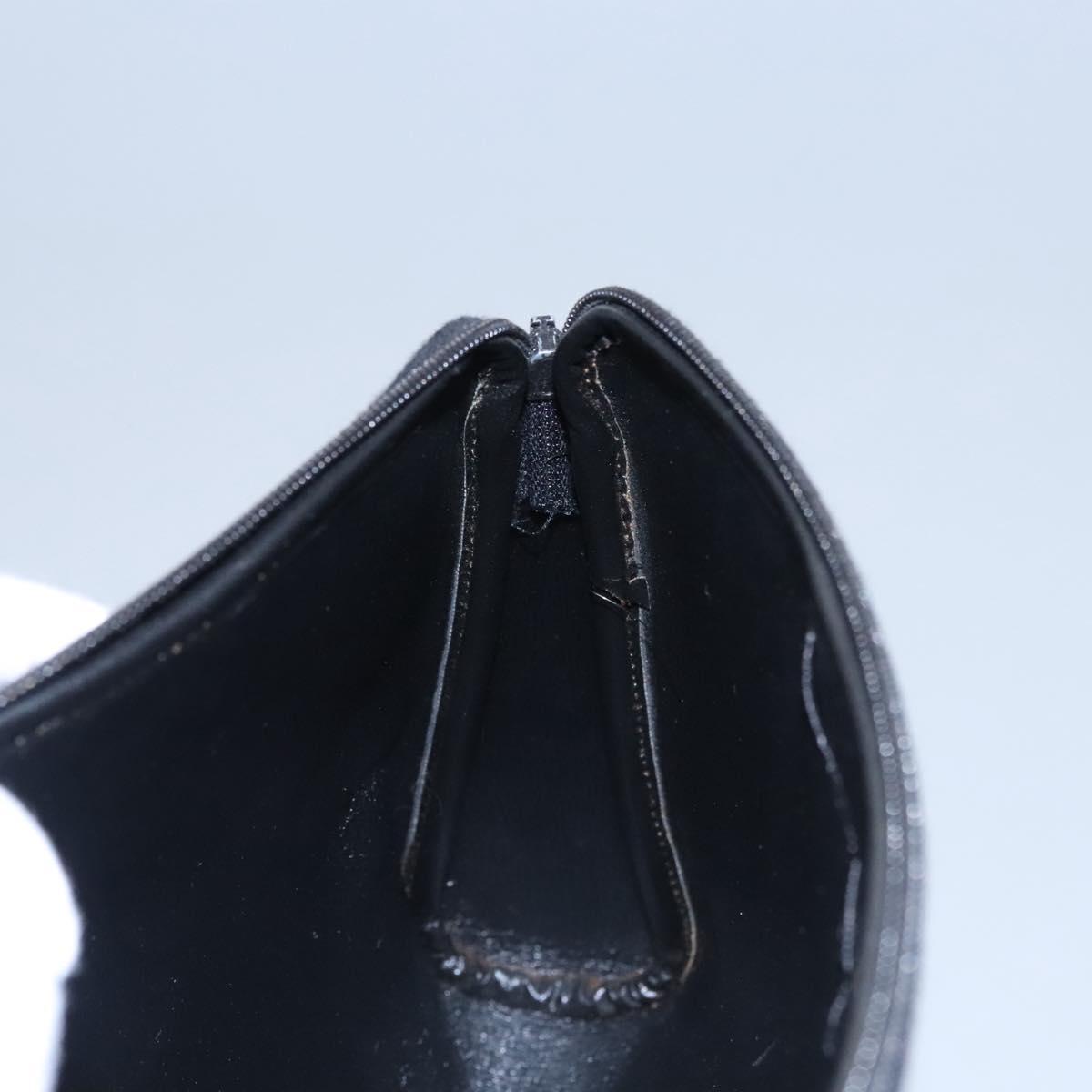 Christian Dior Trotter Canvas Clutch Bag Black Gold Auth ti2911