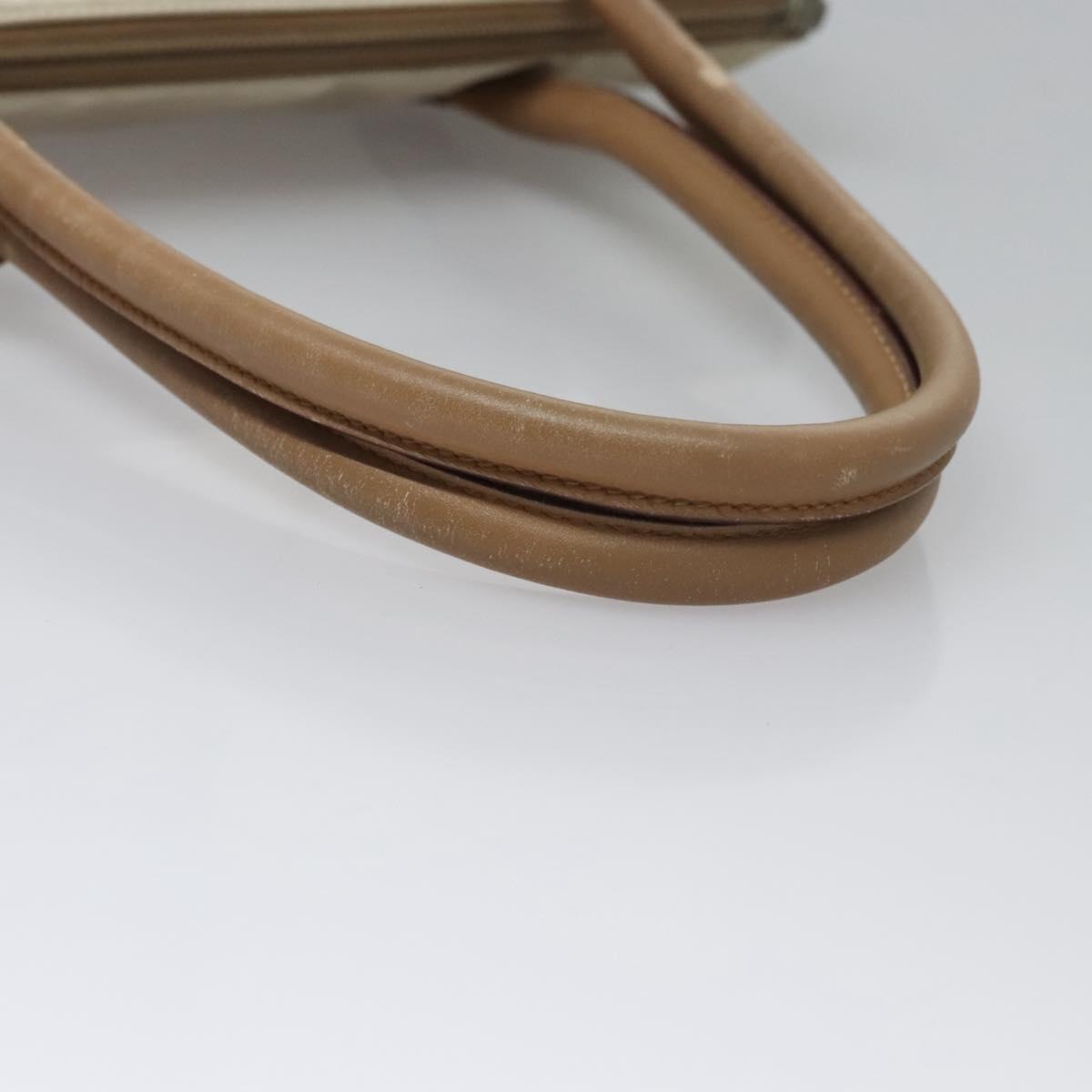 PRADA Hand Bag Nylon Beige Auth ti2915