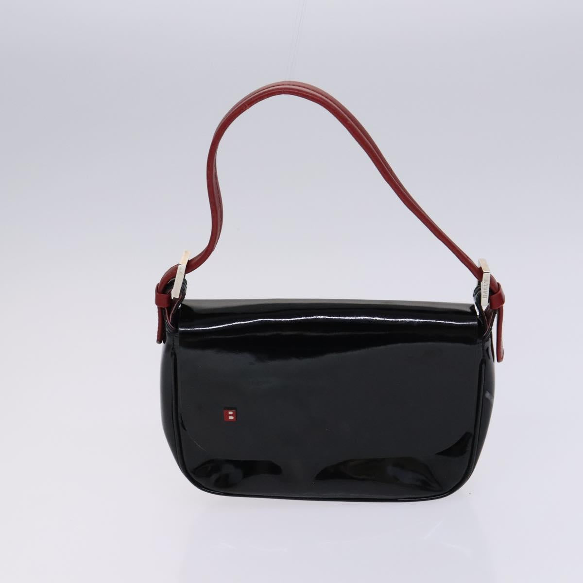 BALLY Hand Bag Leather 4Set Black Yellow Auth ti2926