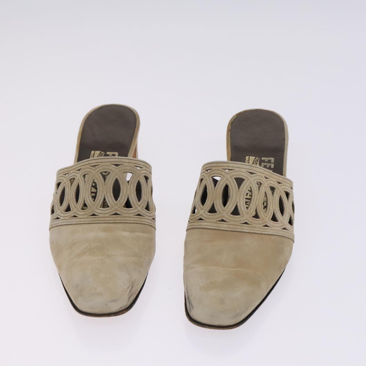 Salvatore Ferragamo Fendi Gucci Shoes Suede Leather 4Set Beige Black Auth ti2930