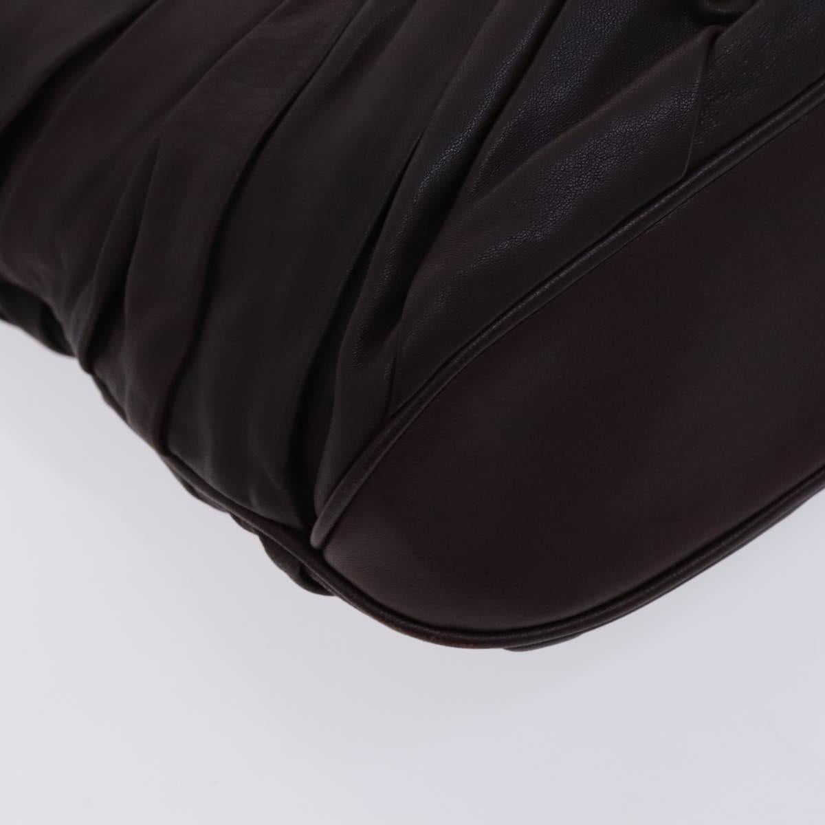 BURBERRY Shoulder Bag Leather Brown Auth ti2934