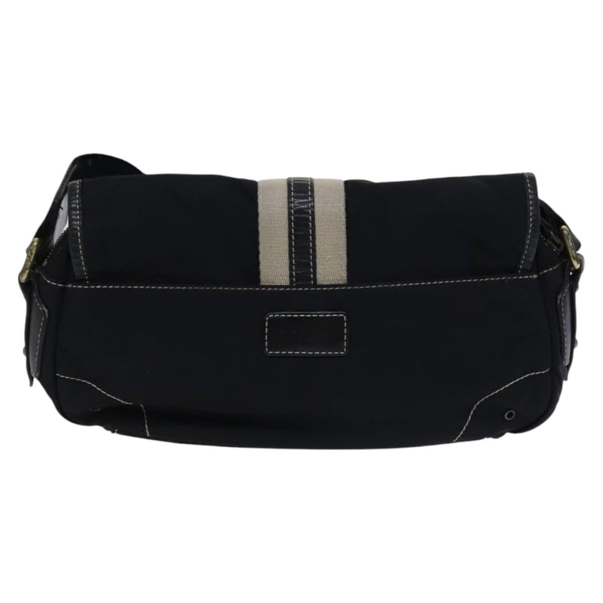 BURBERRY Blue Label Shoulder Bag Nylon Black Auth ti2935