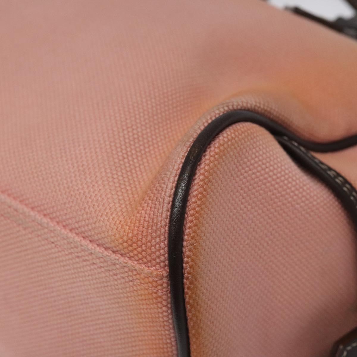 BURBERRY Blue Label Hand Bag Canvas Pink Auth ti2936