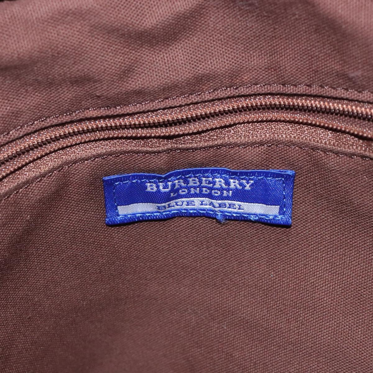 BURBERRY Blue Label Hand Bag Canvas Pink Auth ti2936