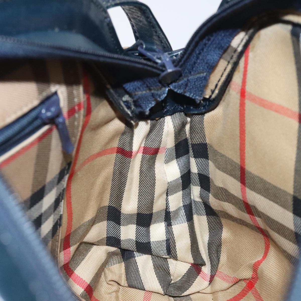 Burberrys Shoulder Bag Canvas Navy Auth ti2948