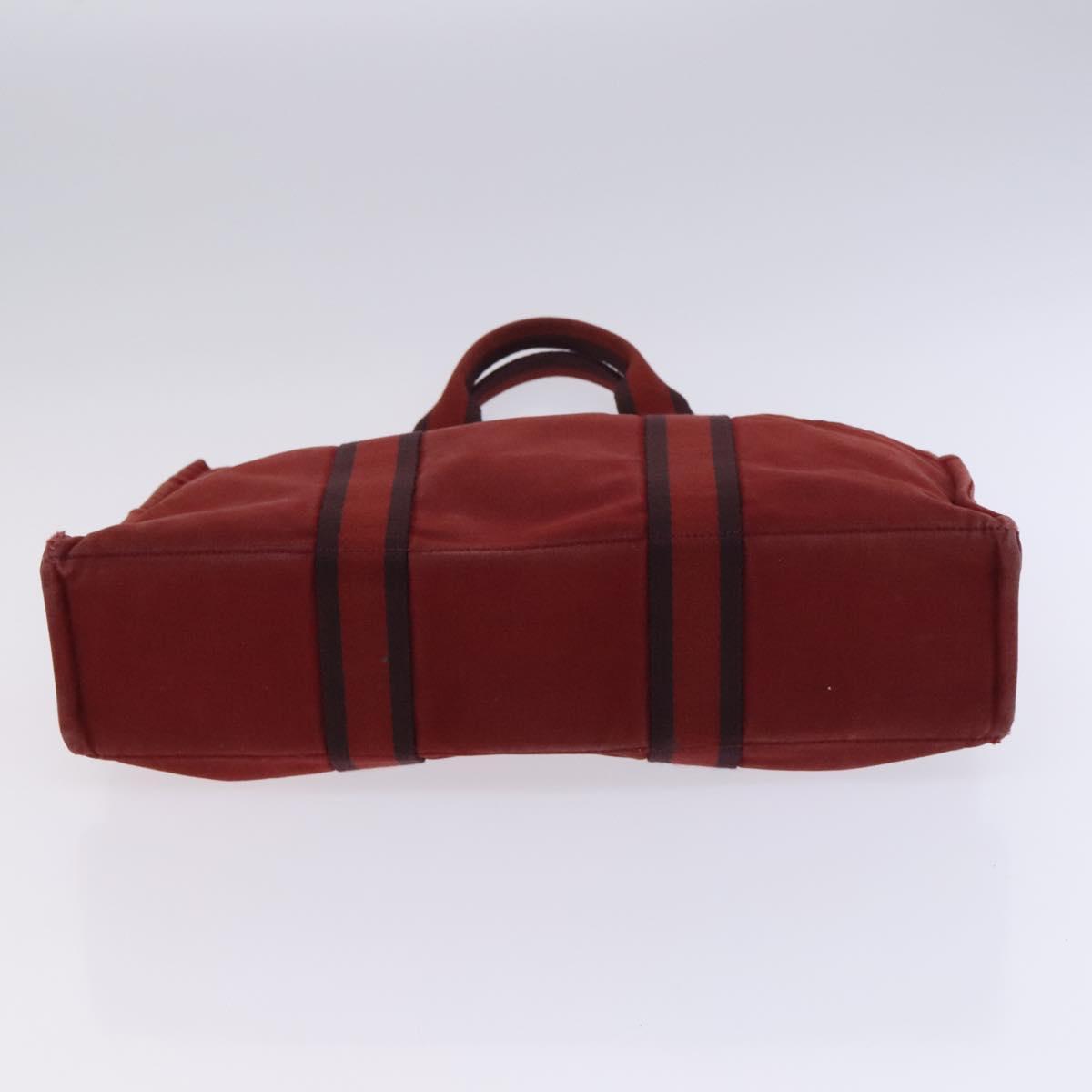 HERMES Fourre Tout Tote Bag Canvas 5Set Black Gray Navy Auth ti2959