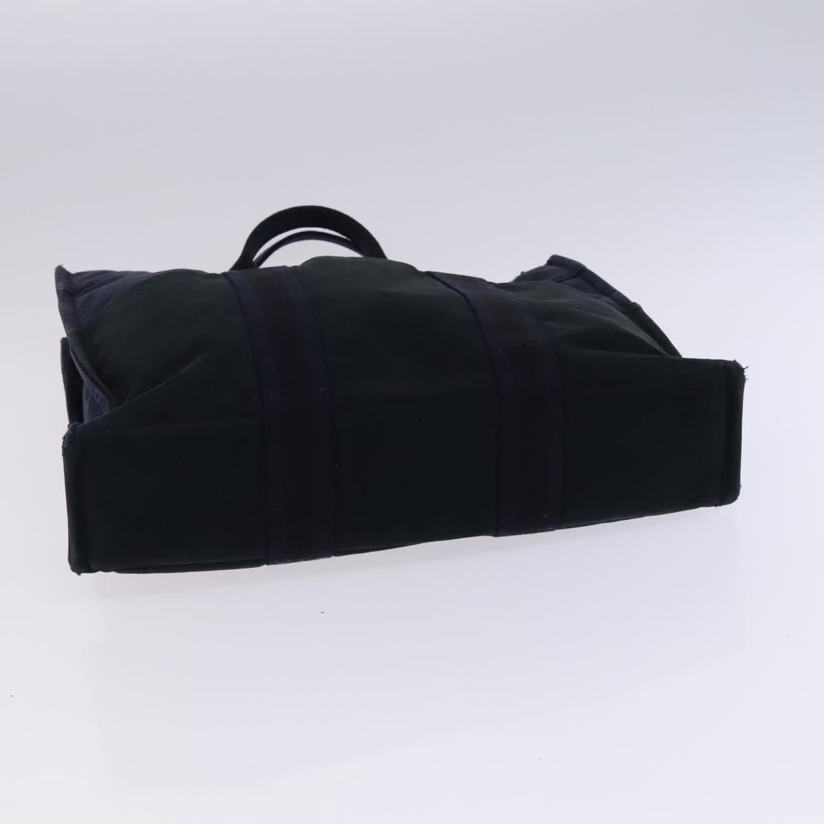 HERMES Fourre Tout Tote Bag Canvas 5Set Black Gray Navy Auth ti2959