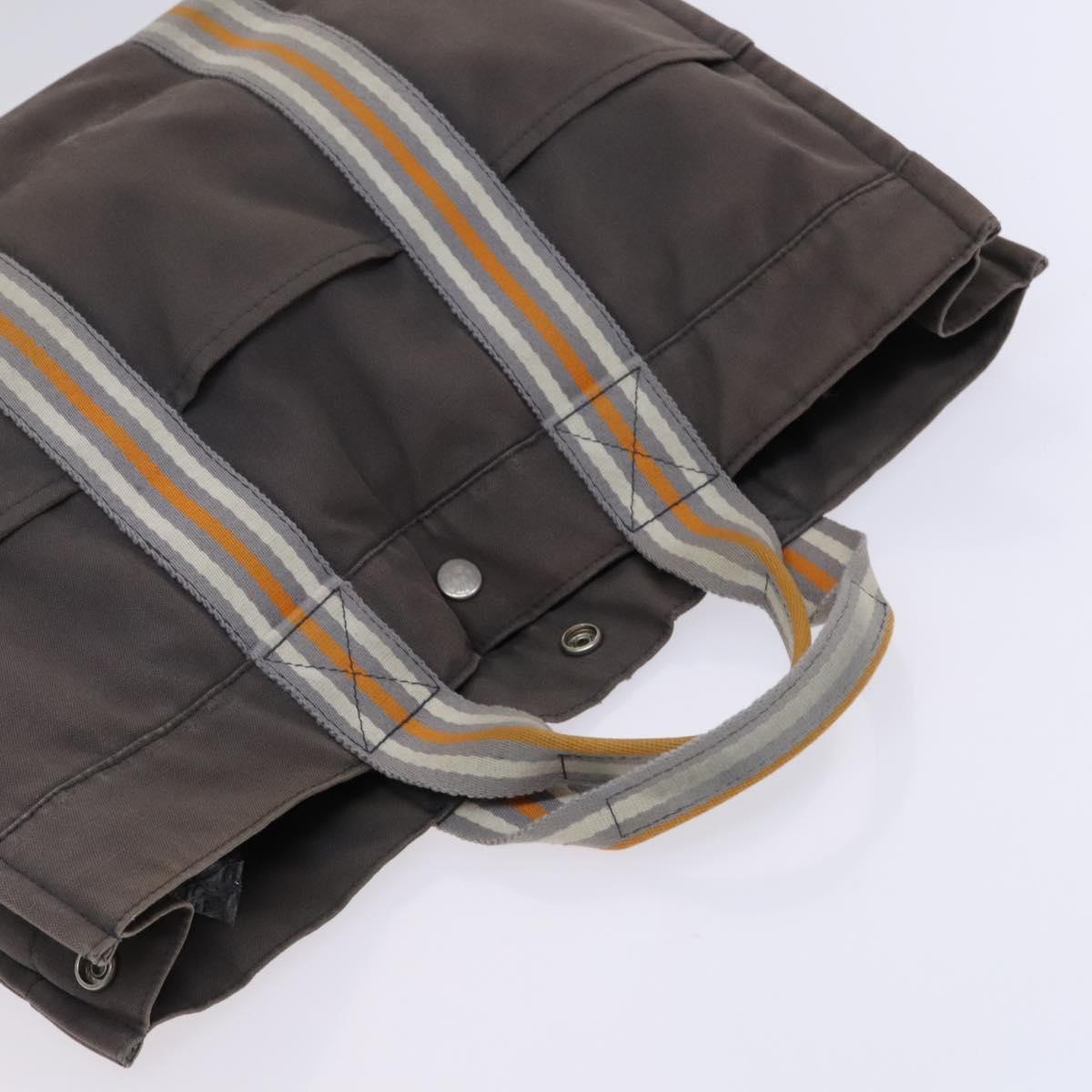 HERMES Fourre Tout Tote Bag Canvas 5Set Black Gray Navy Auth ti2960