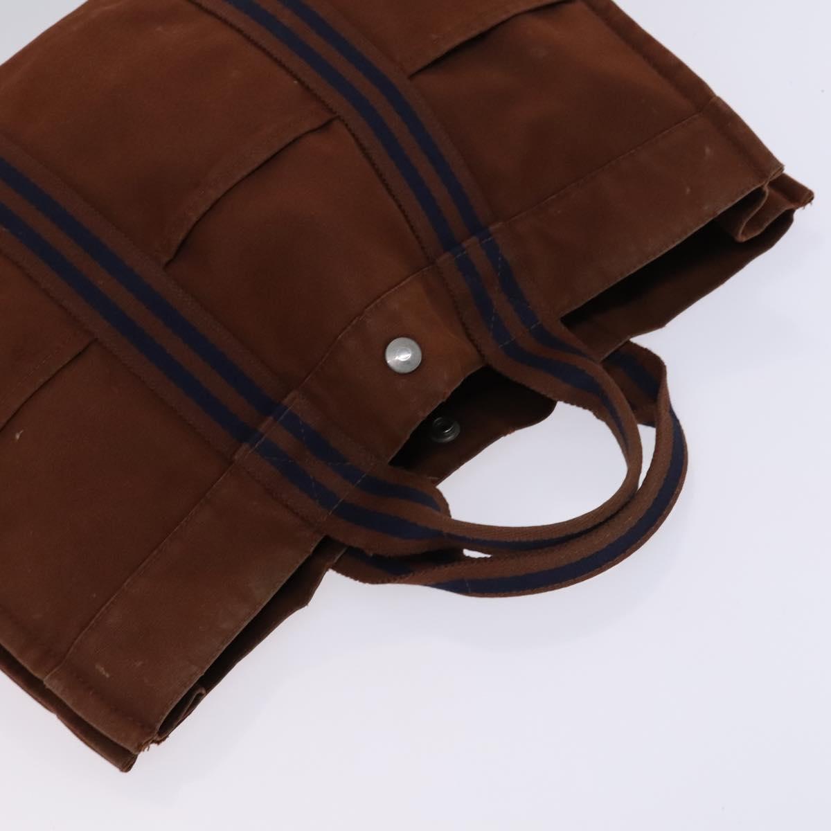 HERMES Fourre Tout Tote Bag Canvas 5Set Black Gray Navy Auth ti2960