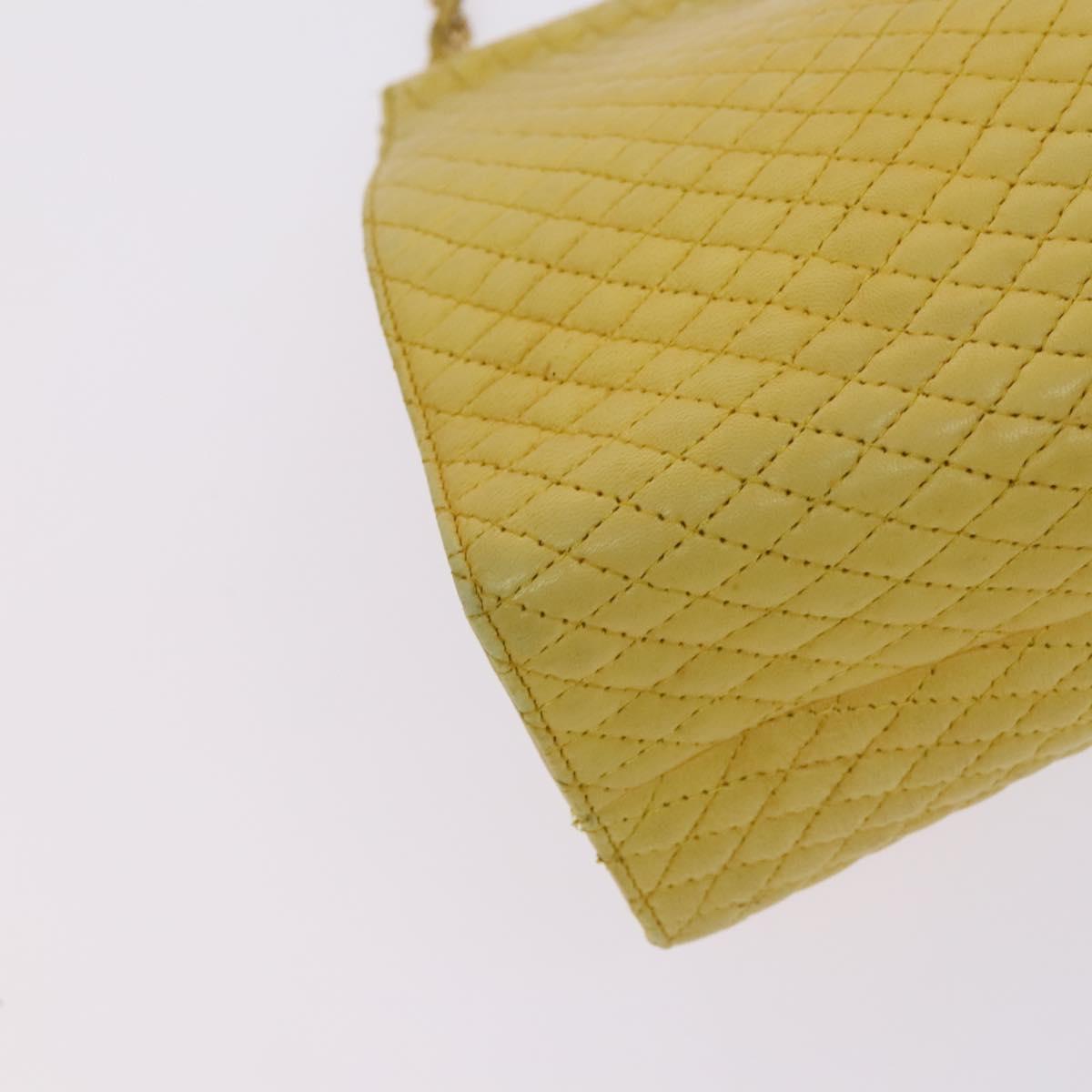 TORY BURCH Bally Tote Bag PVC Leather 2Set Black Yellow Auth ti2961