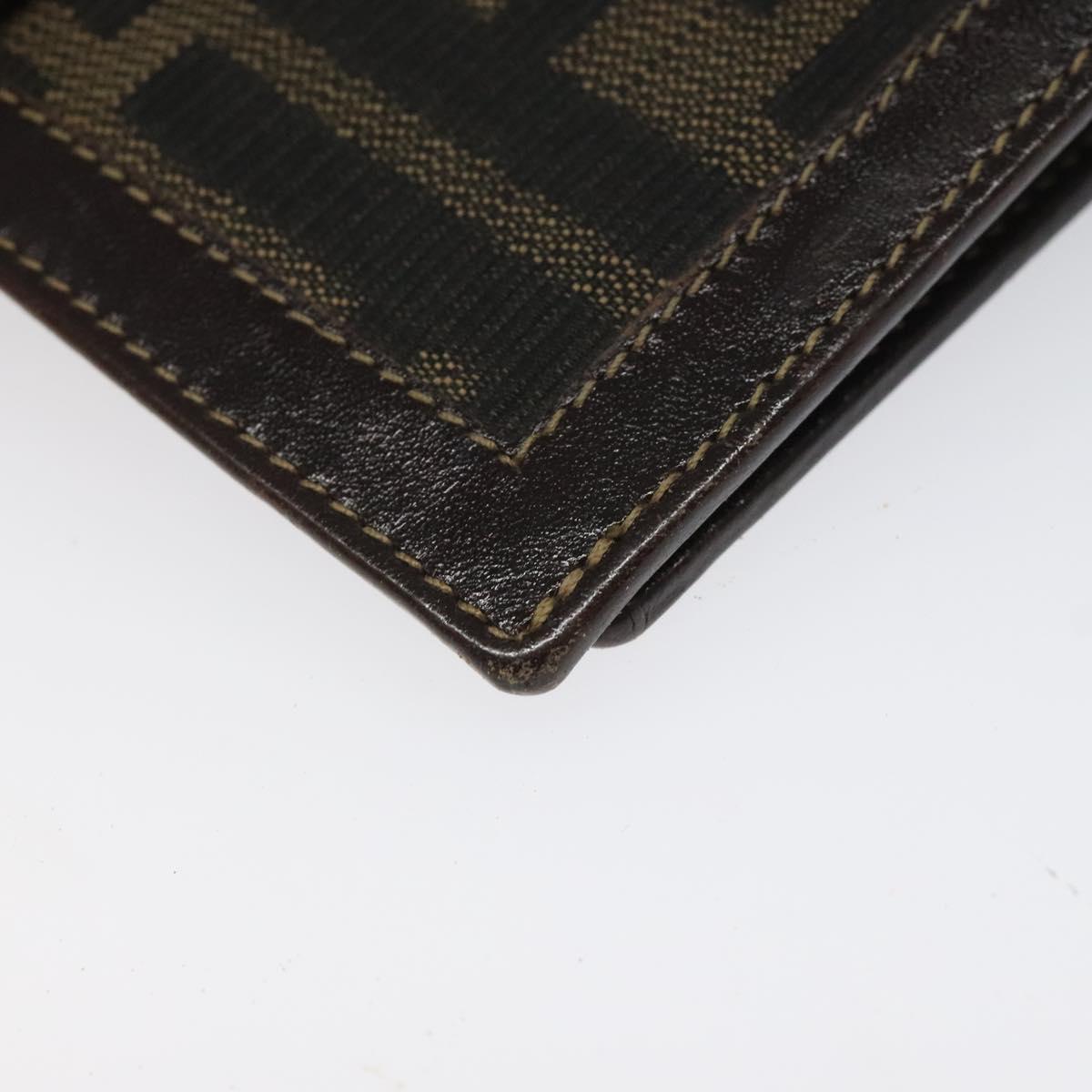 FENDI Zucca Canvas Day Planner Cover Brown Black Auth ti2962