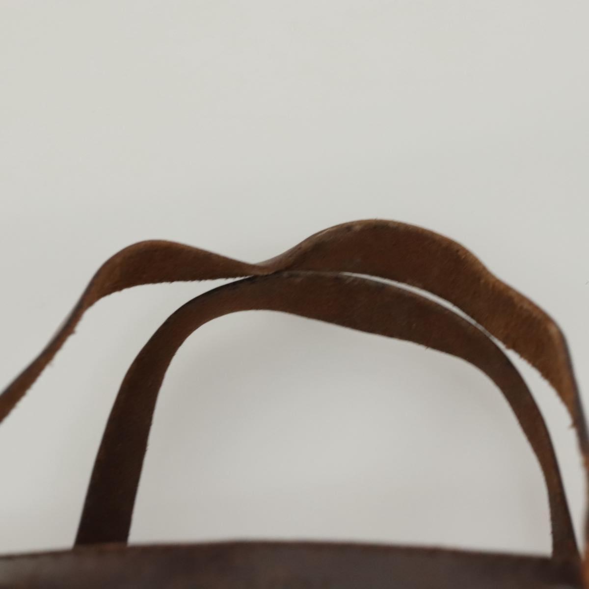 FENDI Zucca Canvas Hand Bag Black Brown Auth ti2971
