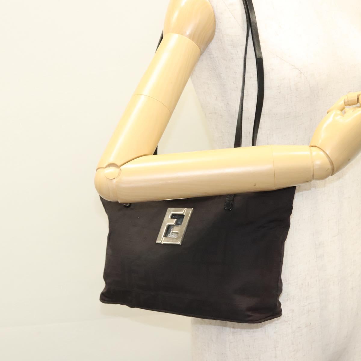 FENDI Zucca Canvas Tote Bag Black Auth ti2972