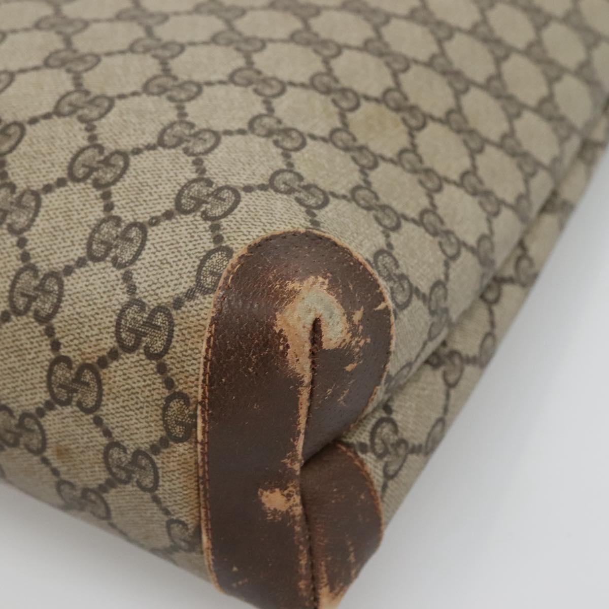 GUCCI GG Supreme Web Sherry Line Tote Bag PVC Beige 41 004 4465 Auth ti2974