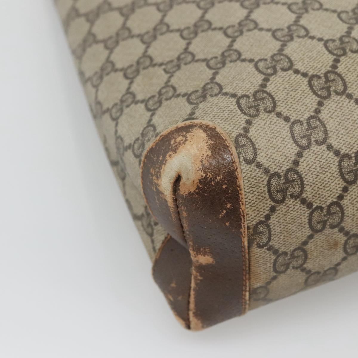 GUCCI GG Supreme Web Sherry Line Tote Bag PVC Beige 41 004 4465 Auth ti2974