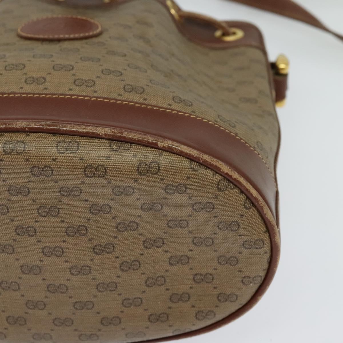 GUCCI Micro GG Supreme Shoulder Bag Beige Gold 007 86 0044 Auth ti2975