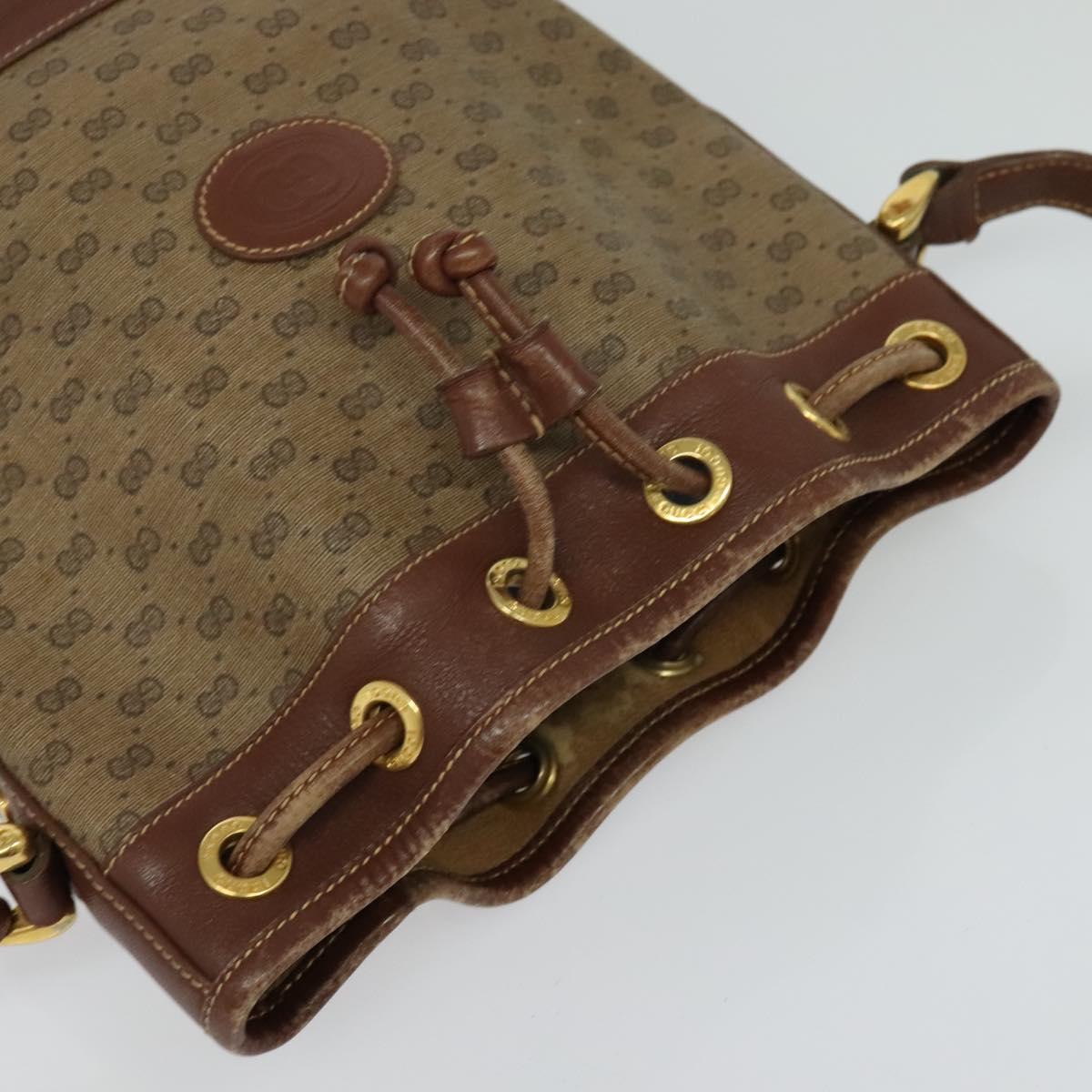 GUCCI Micro GG Supreme Shoulder Bag Beige Gold 007 86 0044 Auth ti2975