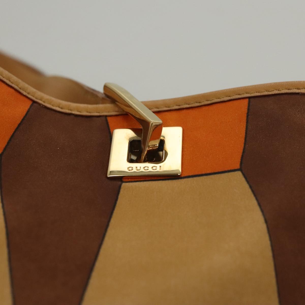 GUCCI Hand Bag Nylon Brown 002 9099 Auth ti2976