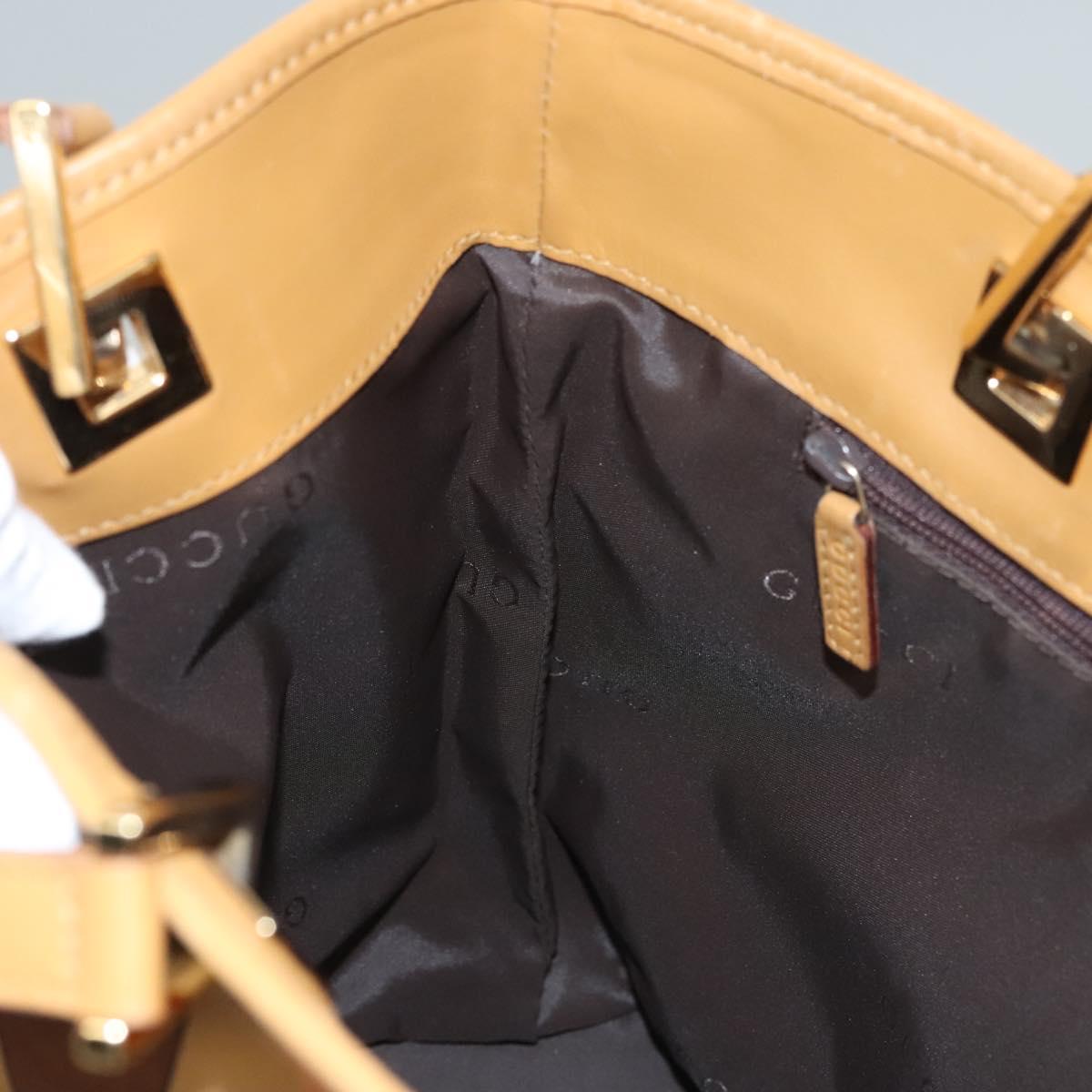 GUCCI Hand Bag Nylon Brown 002 9099 Auth ti2976