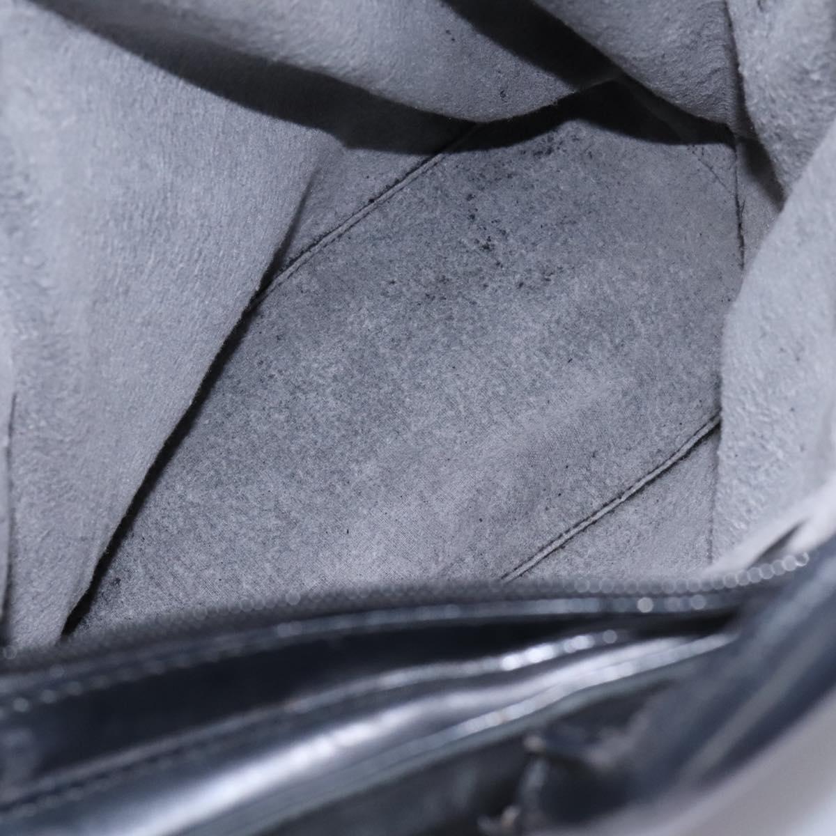 GUCCI Hand Bag Suede 2way Black Silver Auth ti2978