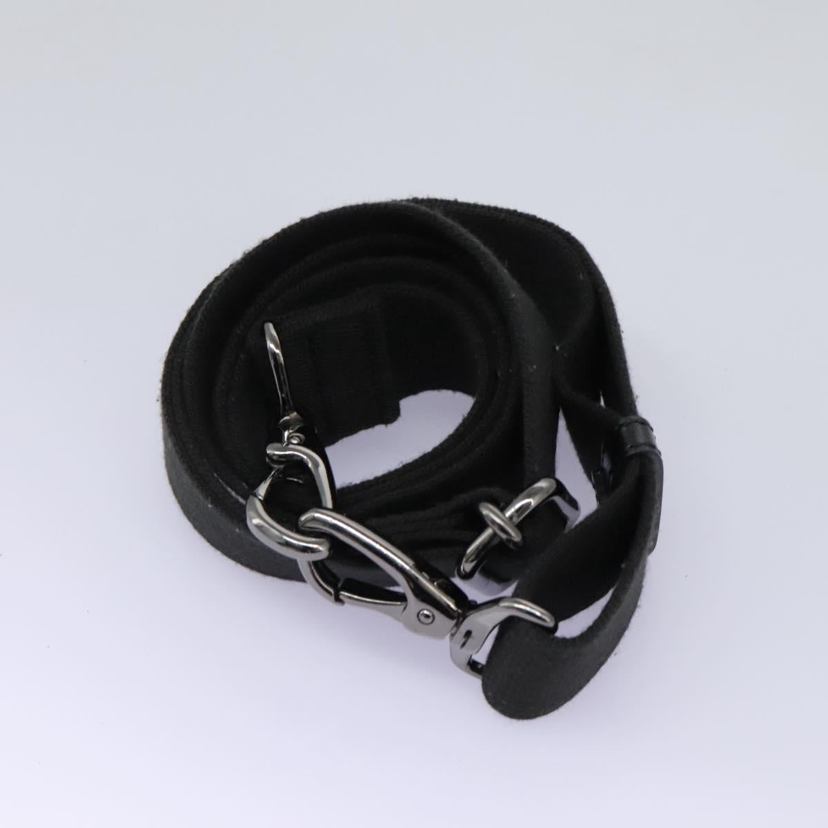 GUCCI Hand Bag Suede 2way Black Silver Auth ti2978