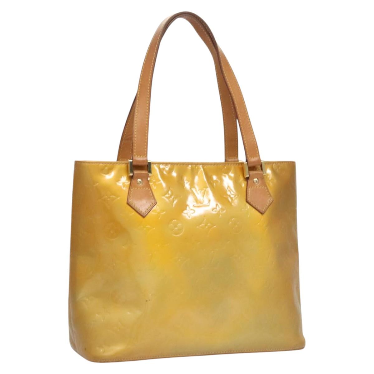 LOUIS VUITTON Monogram Vernis Houston Hand Bag Gris M91053 LV Auth ti2981