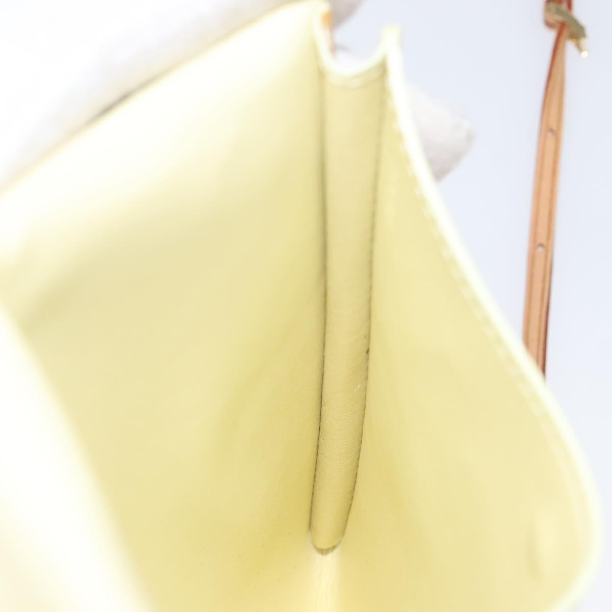 LOUIS VUITTON Monogram Vernis Kenmare Pouch Yellow M91060 LV Auth ti2982