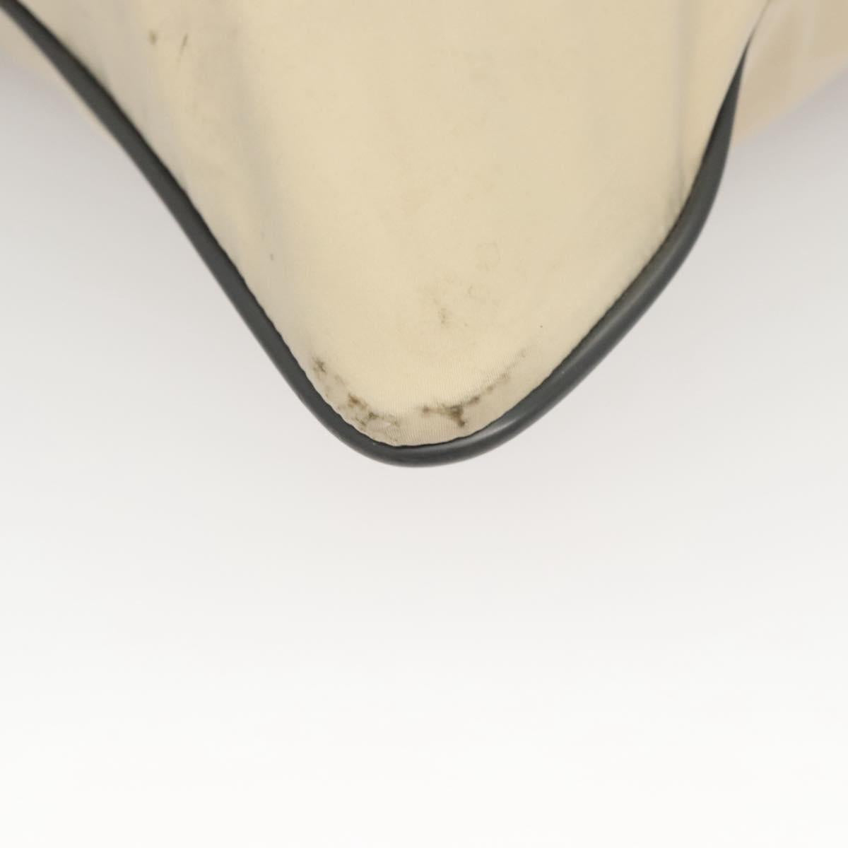 PRADA Sports Tote Bag Nylon Beige Silver Auth ti2991