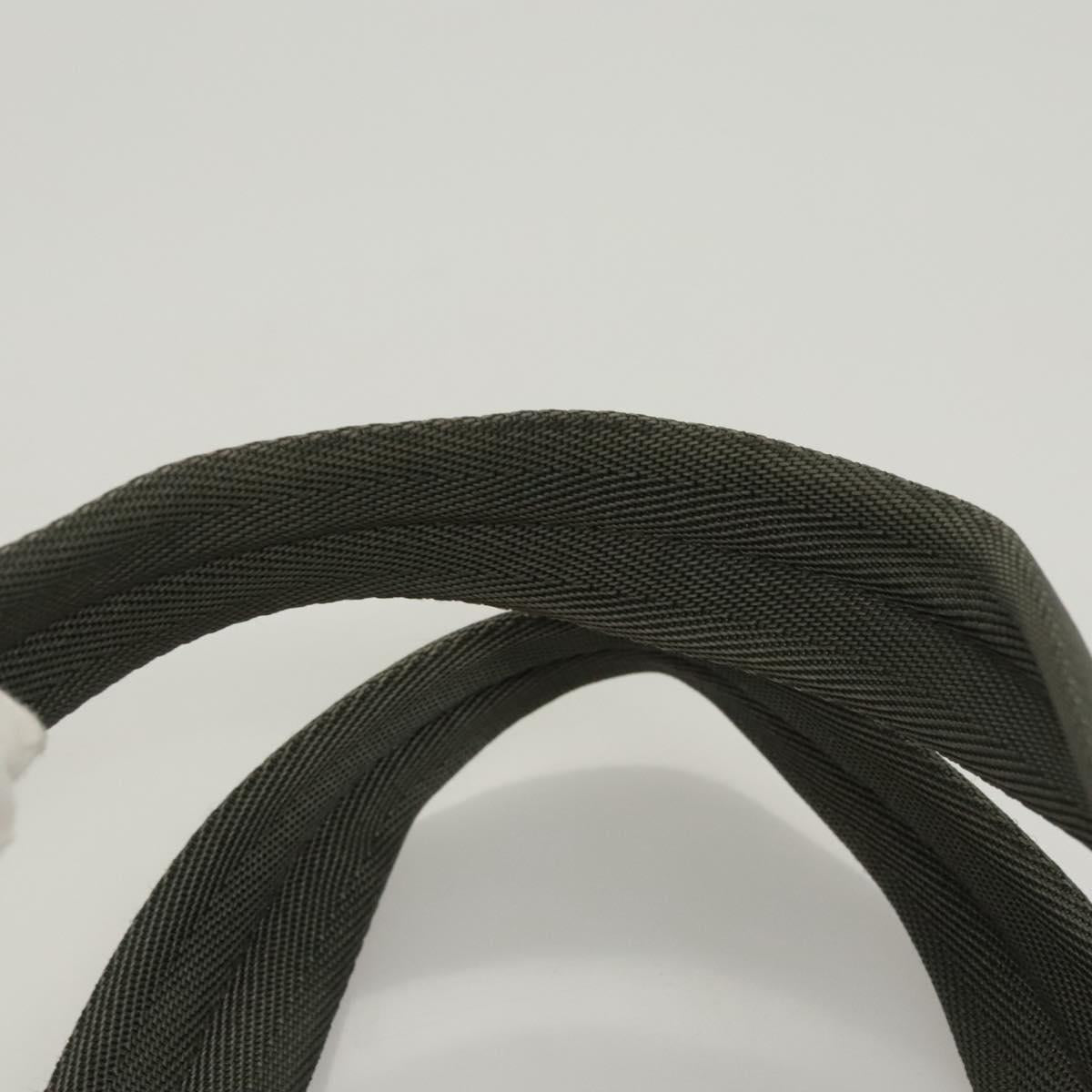 PRADA Sports Tote Bag Nylon Beige Silver Auth ti2991