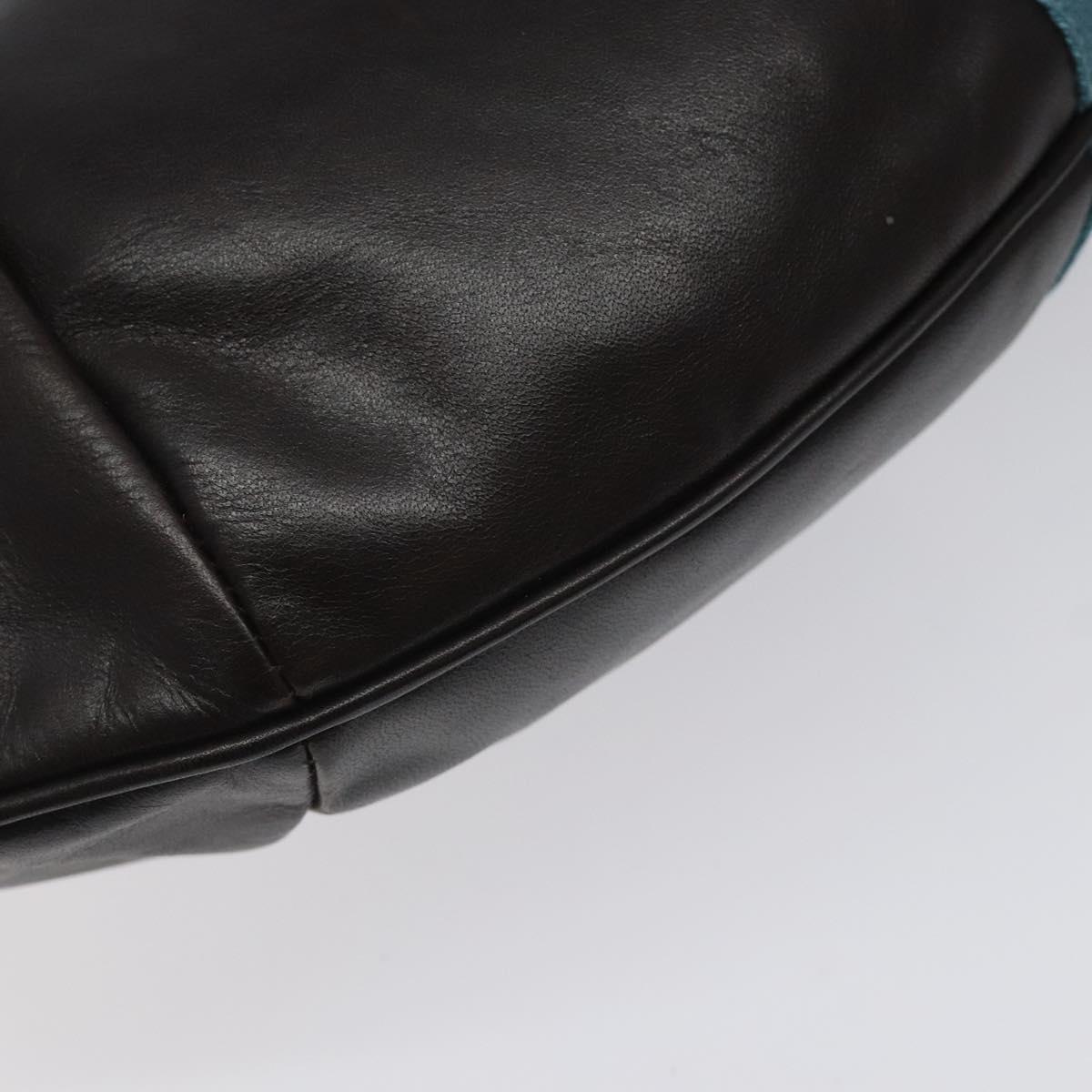BALLY Shoulder Bag Leather Dark Brown Auth ti2993