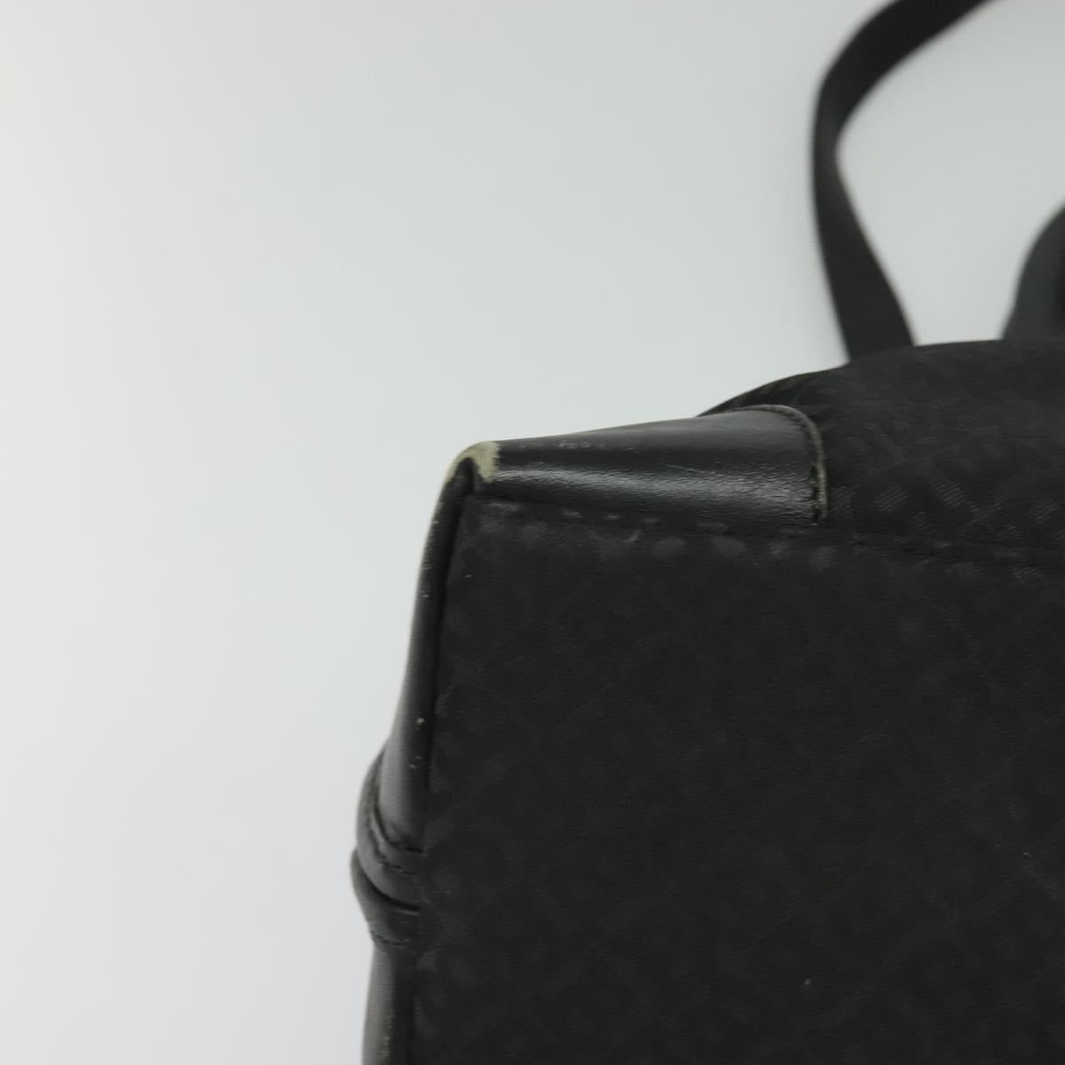 BALLY Hand Bag Nylon 2way Black Silver Auth ti2995
