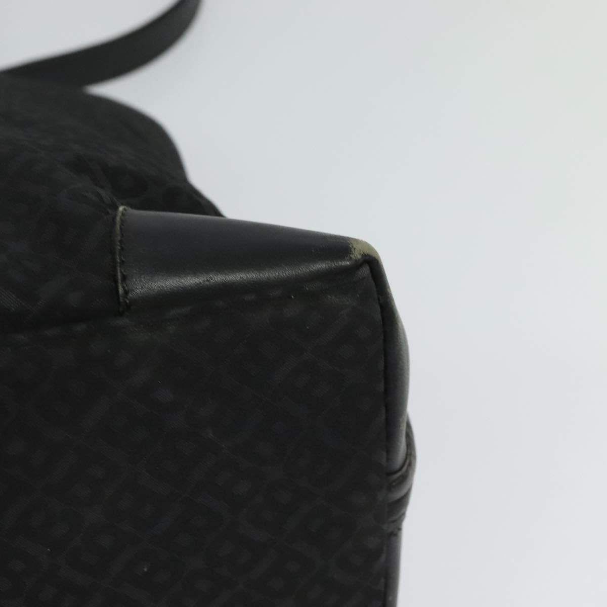BALLY Hand Bag Nylon 2way Black Silver Auth ti2995