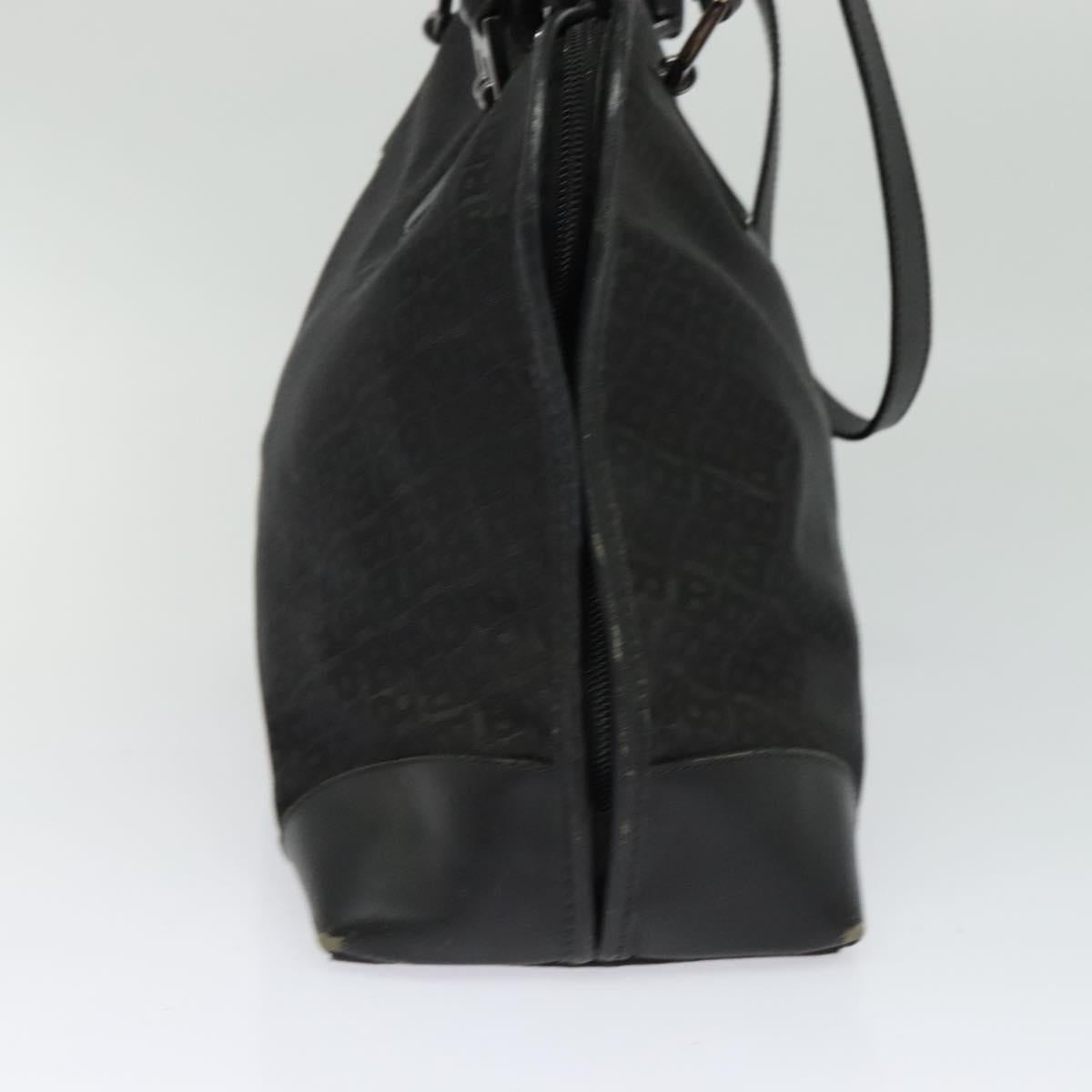 BALLY Hand Bag Nylon 2way Black Silver Auth ti2995