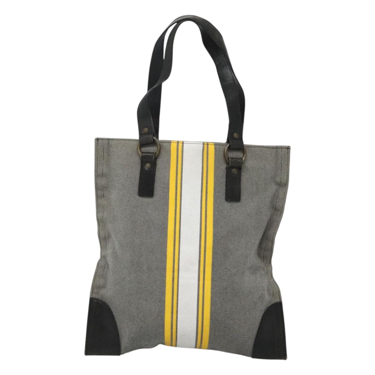 BURBERRY Blue Label Tote Bag Canvas Gray Auth ti2997