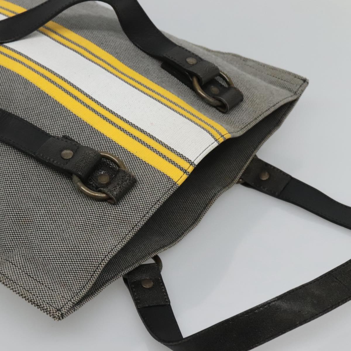 BURBERRY Blue Label Tote Bag Canvas Gray Auth ti2997