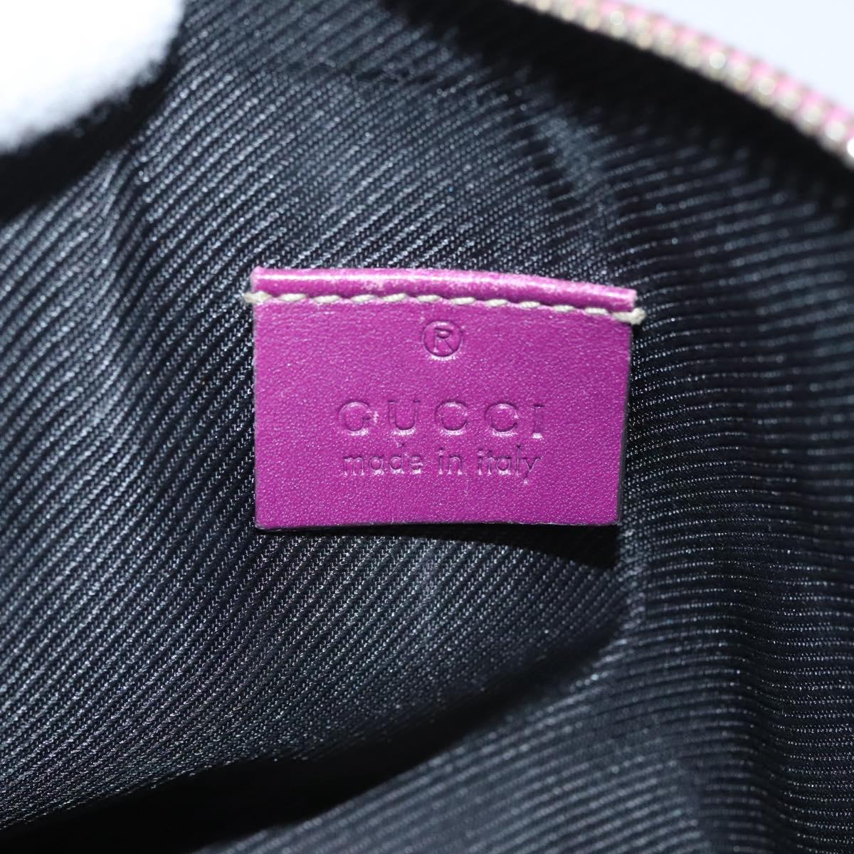 GUCCI GG Canvas Guccissima Pouch Leather Purple 141810 Auth ti3019
