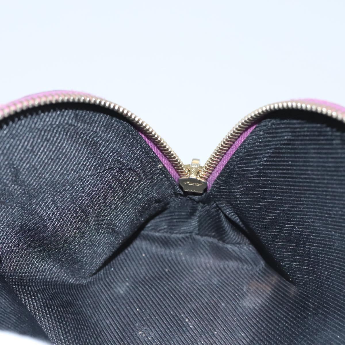 GUCCI GG Canvas Guccissima Pouch Leather Purple 141810 Auth ti3019