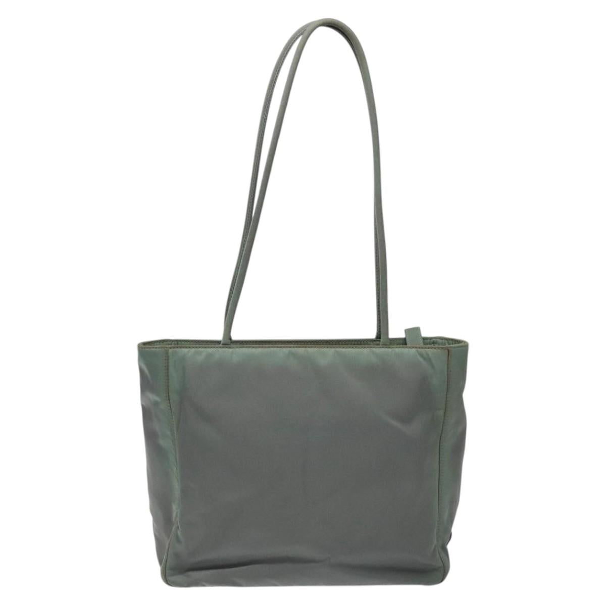 PRADA Tote Bag Nylon Green Auth ti3020