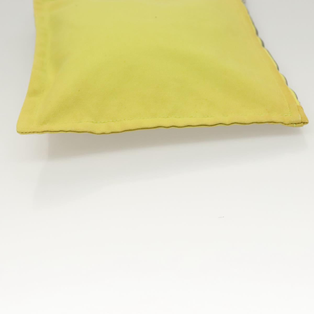 HERMES Bora Bora Pouch Canvas 2Set Pink Yellow Auth ti3022