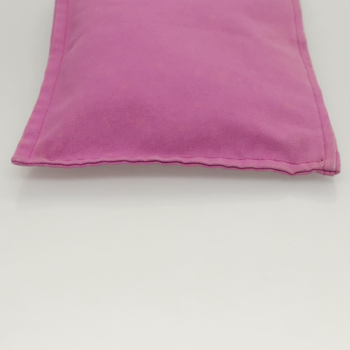 HERMES Bora Bora Pouch Canvas 2Set Pink Yellow Auth ti3022