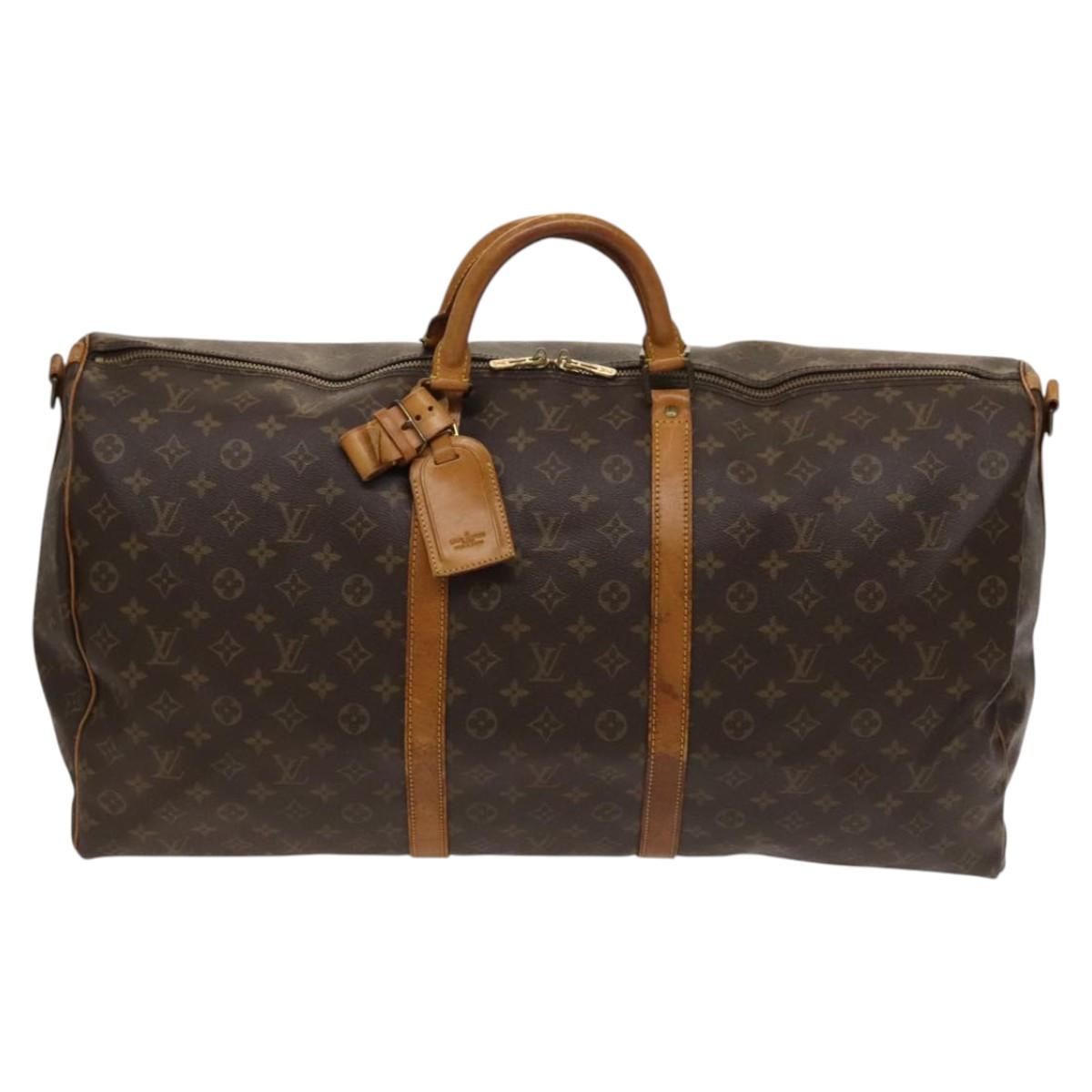 LOUIS VUITTON Monogram Keepall Bandouliere 60 Boston Bag M41412 LV Auth ti3031