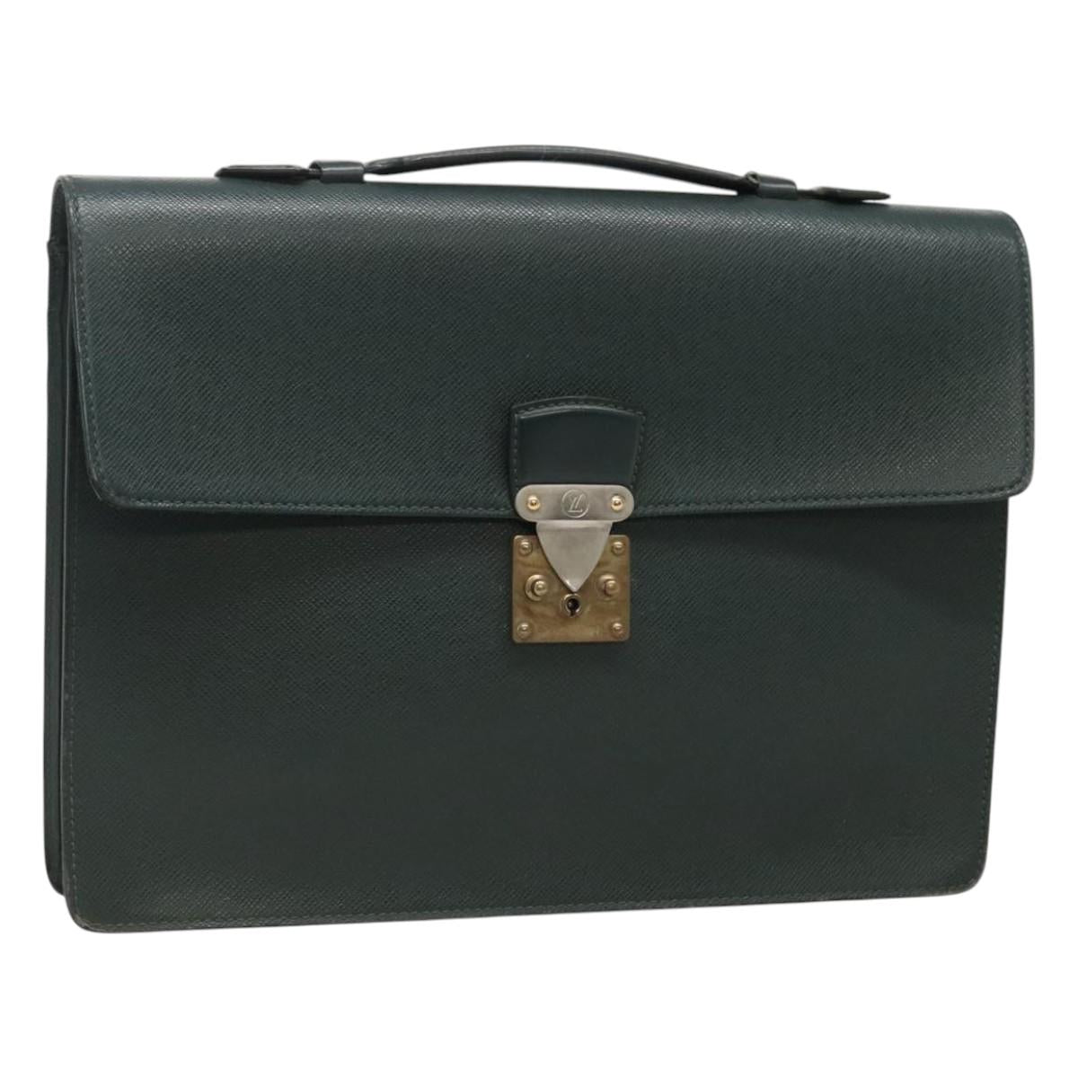 LOUIS VUITTON Taiga Serviette Kourad Business Bag Epicea M30074 LV Auth ti3037