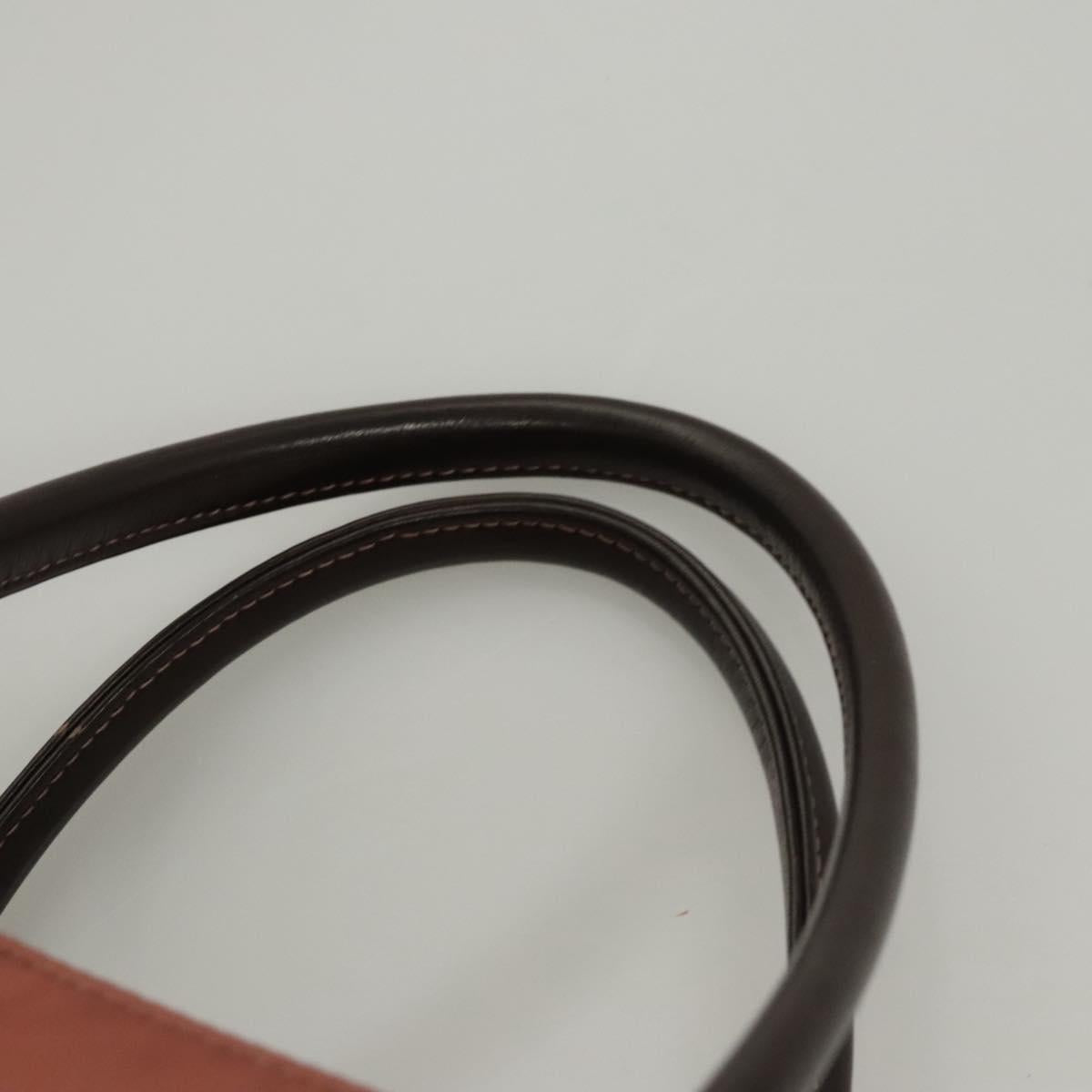 BURBERRY Nova Check Blue Label Hand Bag Nylon Pink Silver Auth ti3041