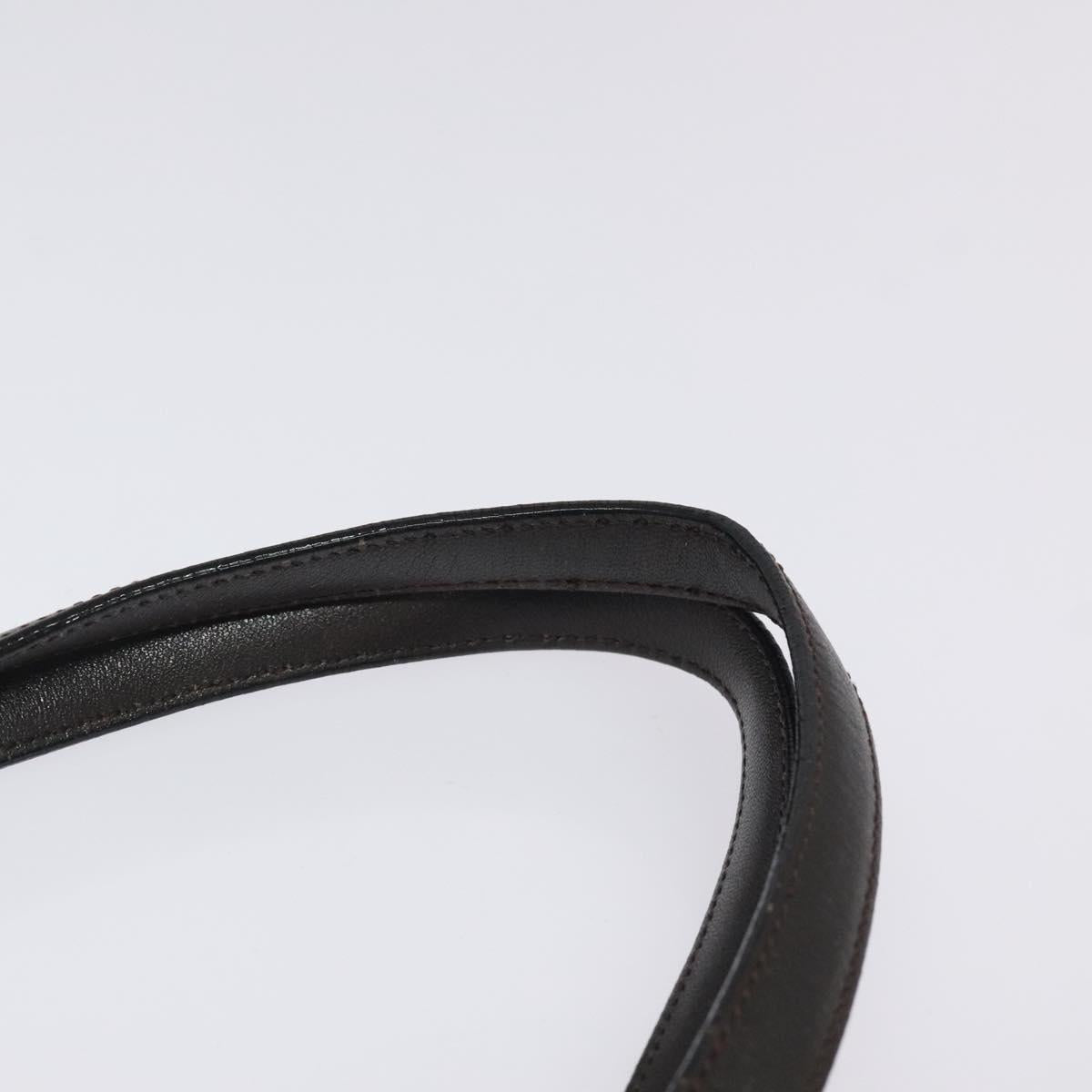 BURBERRY Hand Bag Leather Black Silver Auth ti3045