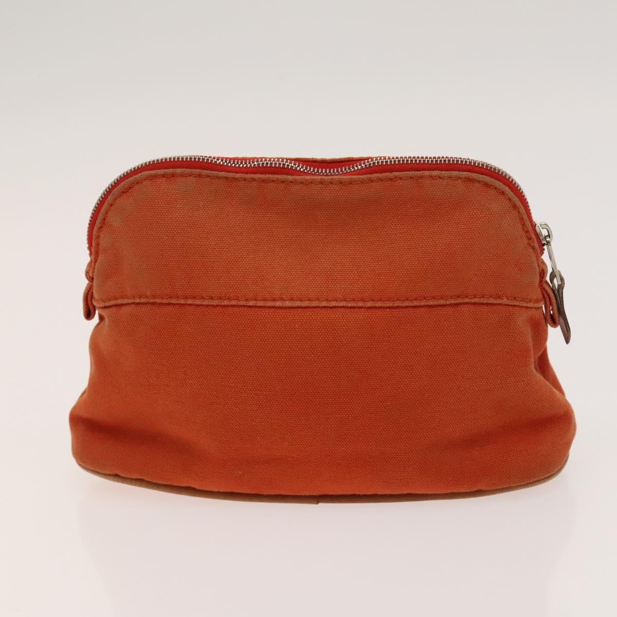 HERMES Bolide Pouch Canvas 6Set Orange Brown Red Auth ti3047