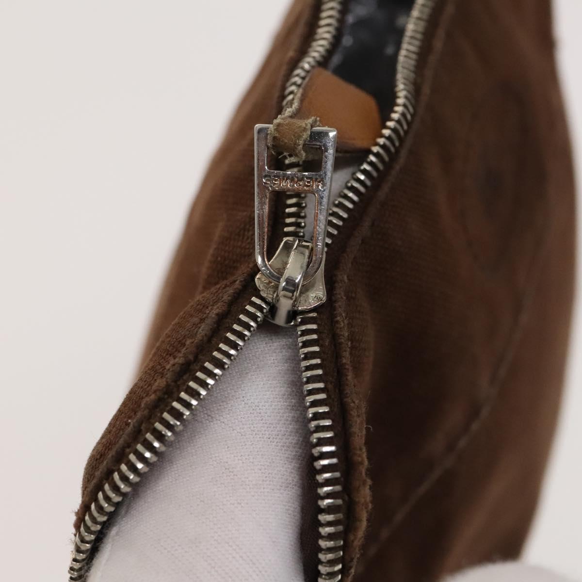 HERMES Bolide Pouch Canvas 6Set Orange Brown Red Auth ti3047