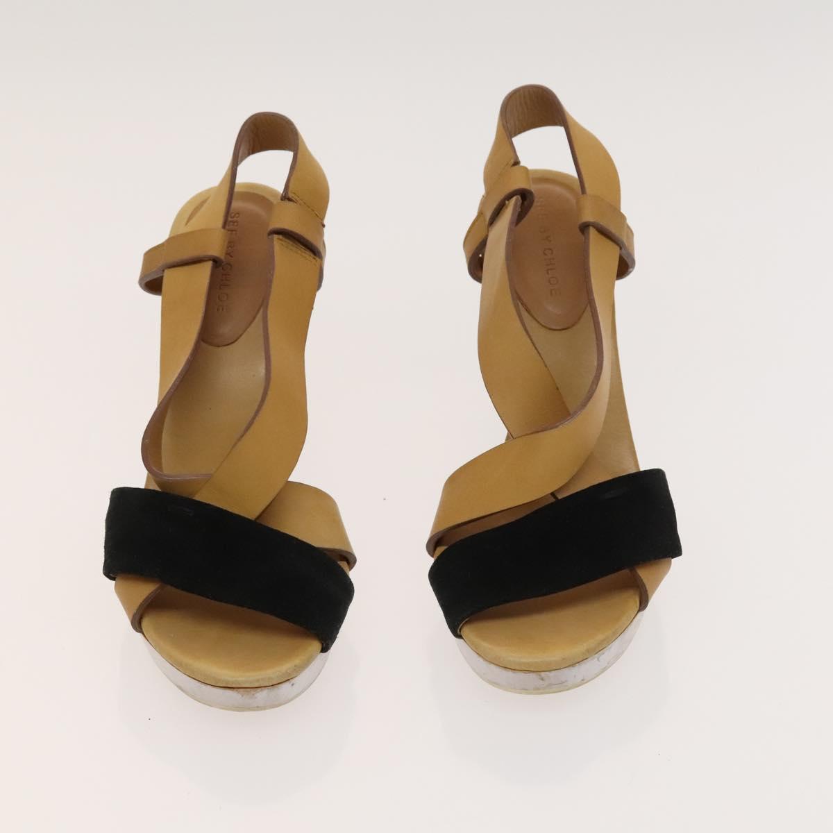 BALLY Fendi Chloe Sandals Leather 4Set White Black Brown Auth ti3052