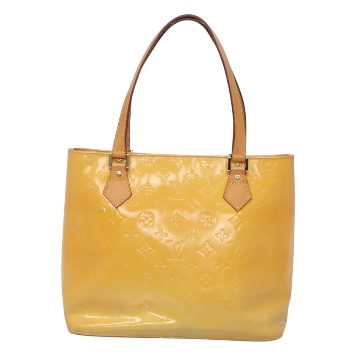 LOUIS VUITTON Monogram Vernis Houston Hand Bag Gris M91053 LV Auth ti3057